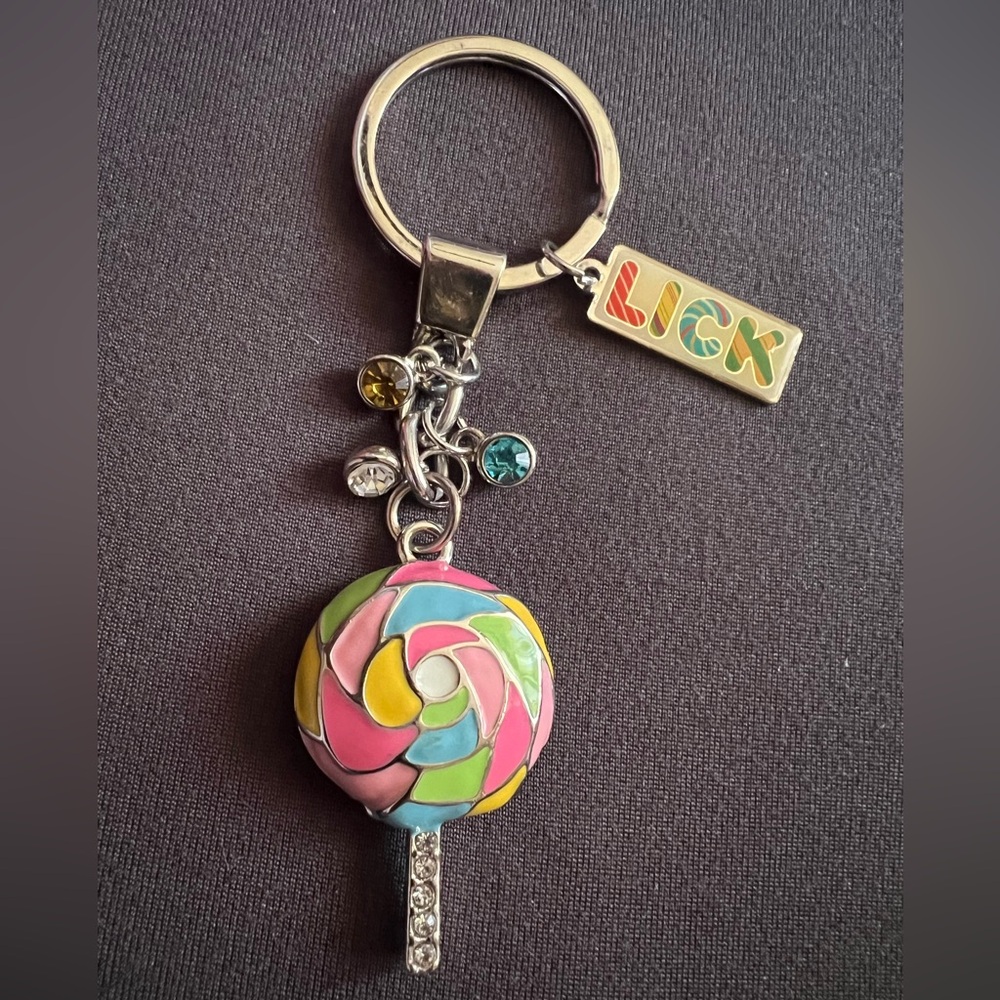 Sugar Factory Lollipop Keyring, 3 Crystals & Lick Tag, excellent condition
